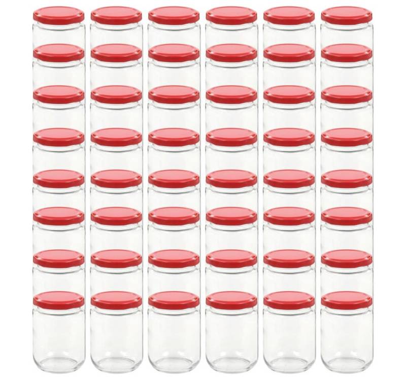 vidaXL Marmeladenglas, Einmachgläser mit Rotem Deckel 48 Stk. 230 ml von vidaXL