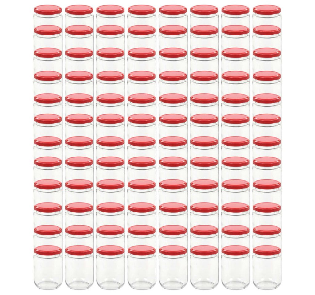 vidaXL Marmeladenglas, Einmachgläser mit Rotem Deckel 96 Stk. 230 ml von vidaXL