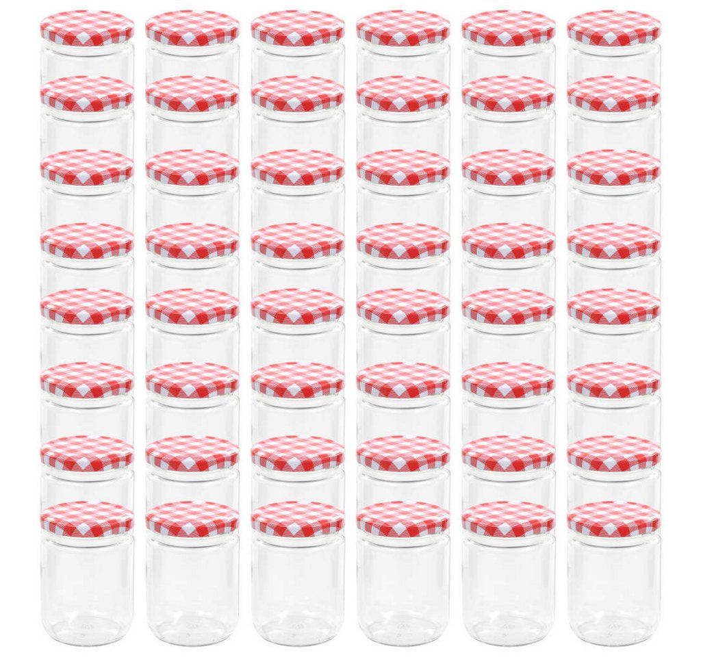 vidaXL Marmeladenglas, Einmachgläser mit Weißem/Rotem Deckel 48 Stk. 230 ml von vidaXL