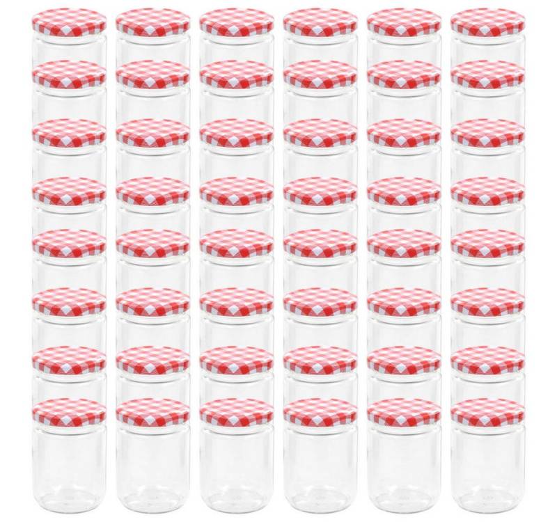 vidaXL Marmeladenglas, Einmachgläser mit Weißem/Rotem Deckel 48 Stk. 230 ml von vidaXL