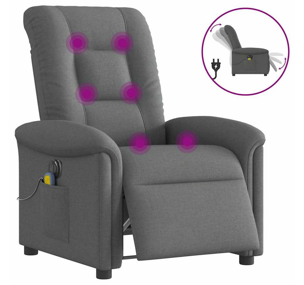 vidaXL Massagesessel, Massagesessel Elektrisch Dunkelgrau Stoff vidaXL Massagesessel, Massagesessel Elektrisch Dunkelgrau Stoff von vidaXL