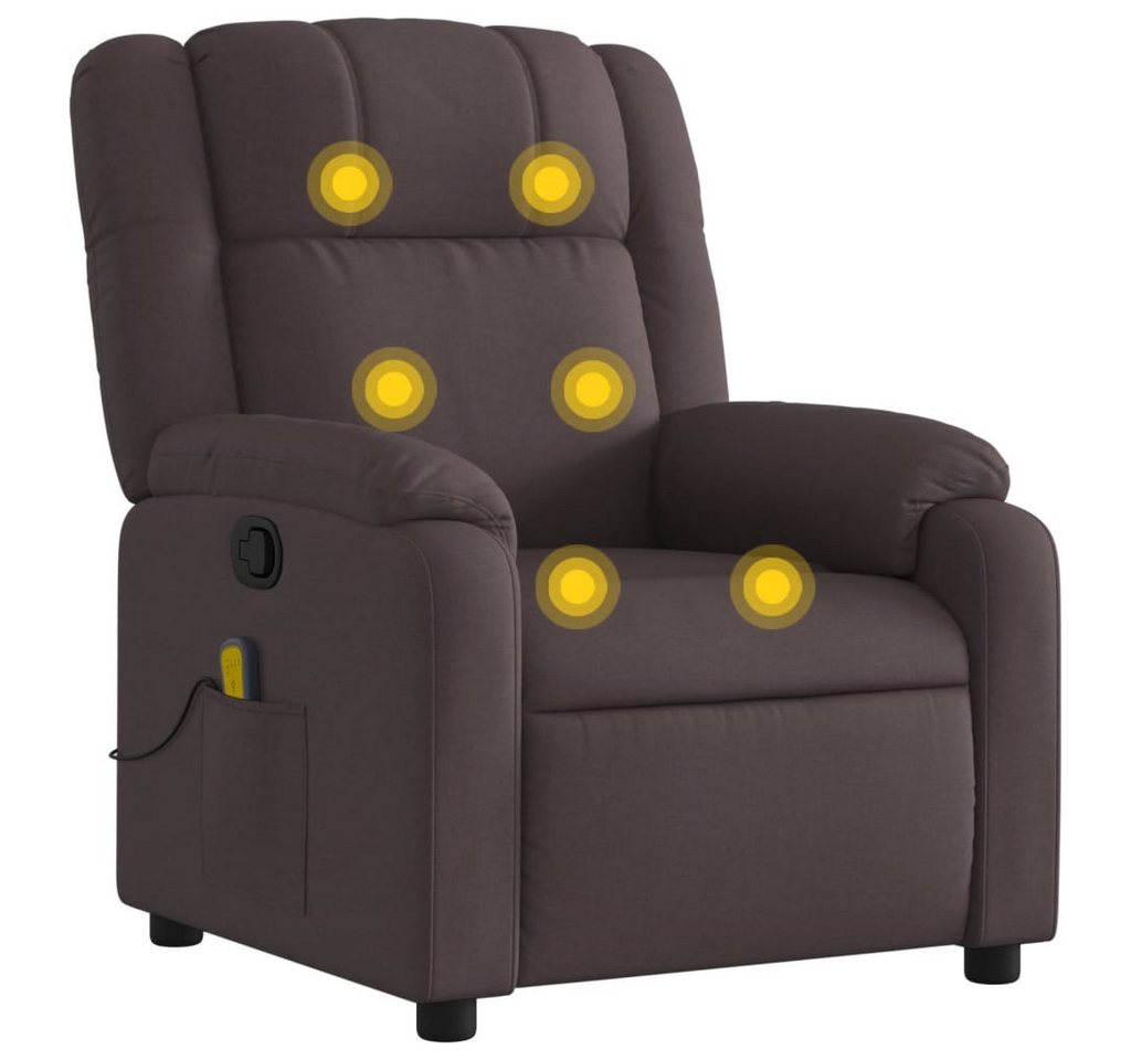 vidaXL Massagesessel, Relaxsessel Dunkelbraun Stoff vidaXL Massagesessel, Relaxsessel Dunkelbraun Stoff von vidaXL