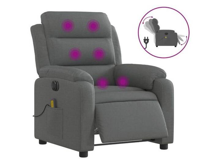 vidaXL Massagesessel, Relaxsessel Elektrisch Dunkelgrau Stoff vidaXL Massagesessel, Relaxsessel Elektrisch Dunkelgrau Stoff von vidaXL