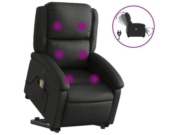 vidaXL Massagesessel, Relaxsessel mit Aufstehhilfe Elektrisch Schwarz Echtleder vidaXL Massagesessel, Relaxsessel mit Aufstehhilfe Elektrisch Schwarz Echtleder von vidaXL