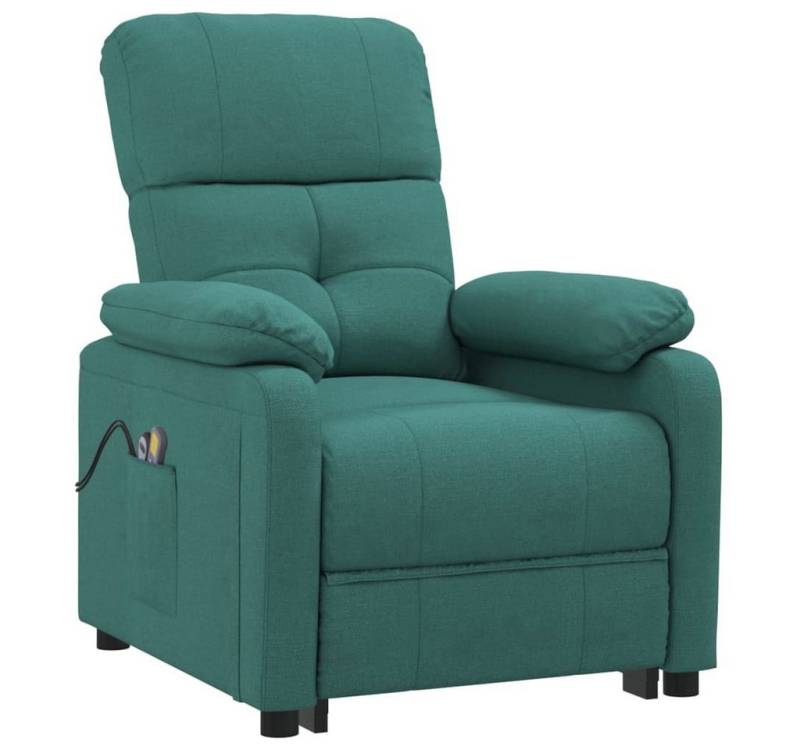 vidaXL Massagesessel Elektrischer Massagesessel Dunkelgrün Stoff (1-St) von vidaXL