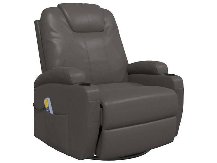 vidaXL Massagesessel Massage-Schaukelsessel Anthrazit Kunstleder (1-St), Anthrazit von vidaXL