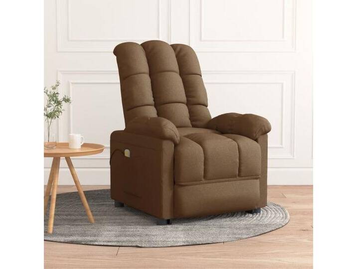 vidaXL Massagesessel Massagesessel Braun Stoff, braun von vidaXL