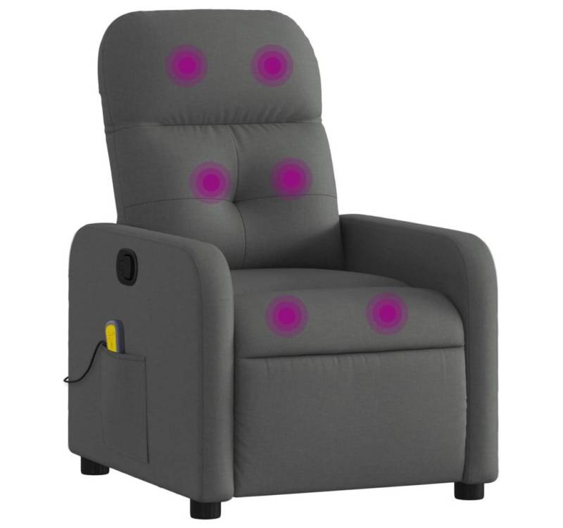 vidaXL Massagesessel Massagesessel Dunkelgrau Stoff Fernsehsessel Relaxstuhl von vidaXL