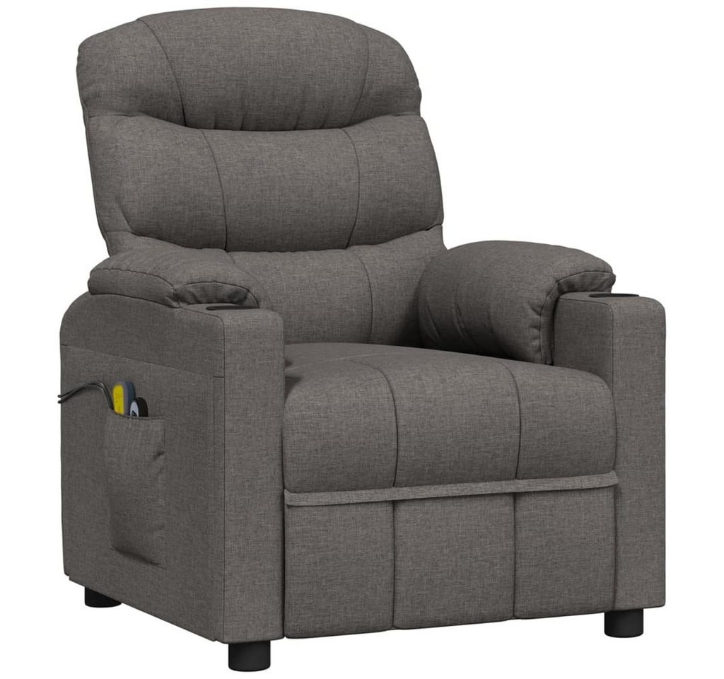 vidaXL Massagesessel Massagesessel Elektrisch Dunkelgrau Stoff (1-St) von vidaXL