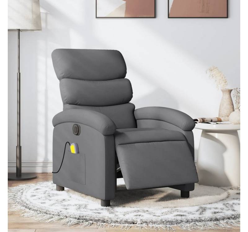vidaXL Massagesessel Massagesessel Elektrisch Dunkelgrau Stoff von vidaXL