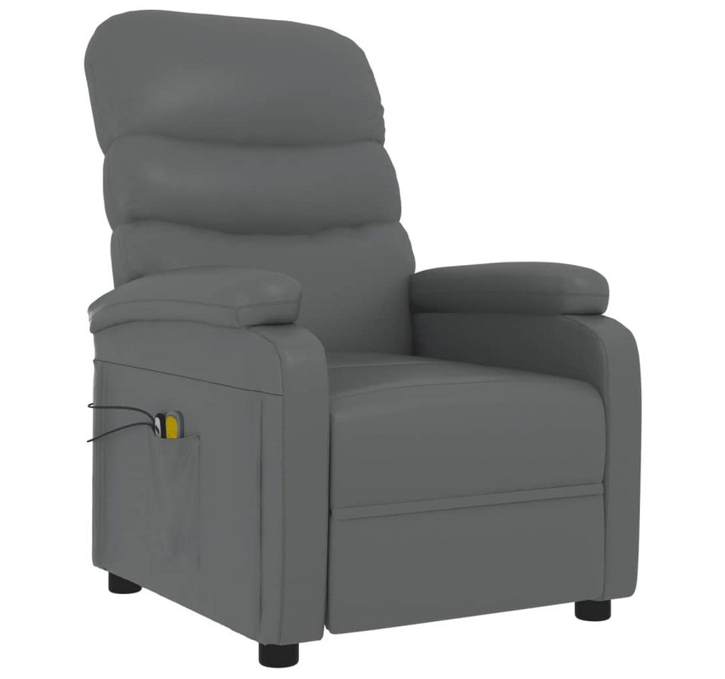 vidaXL Massagesessel Massagesessel Elektrisch Grau Kunstleder (1-St) von vidaXL