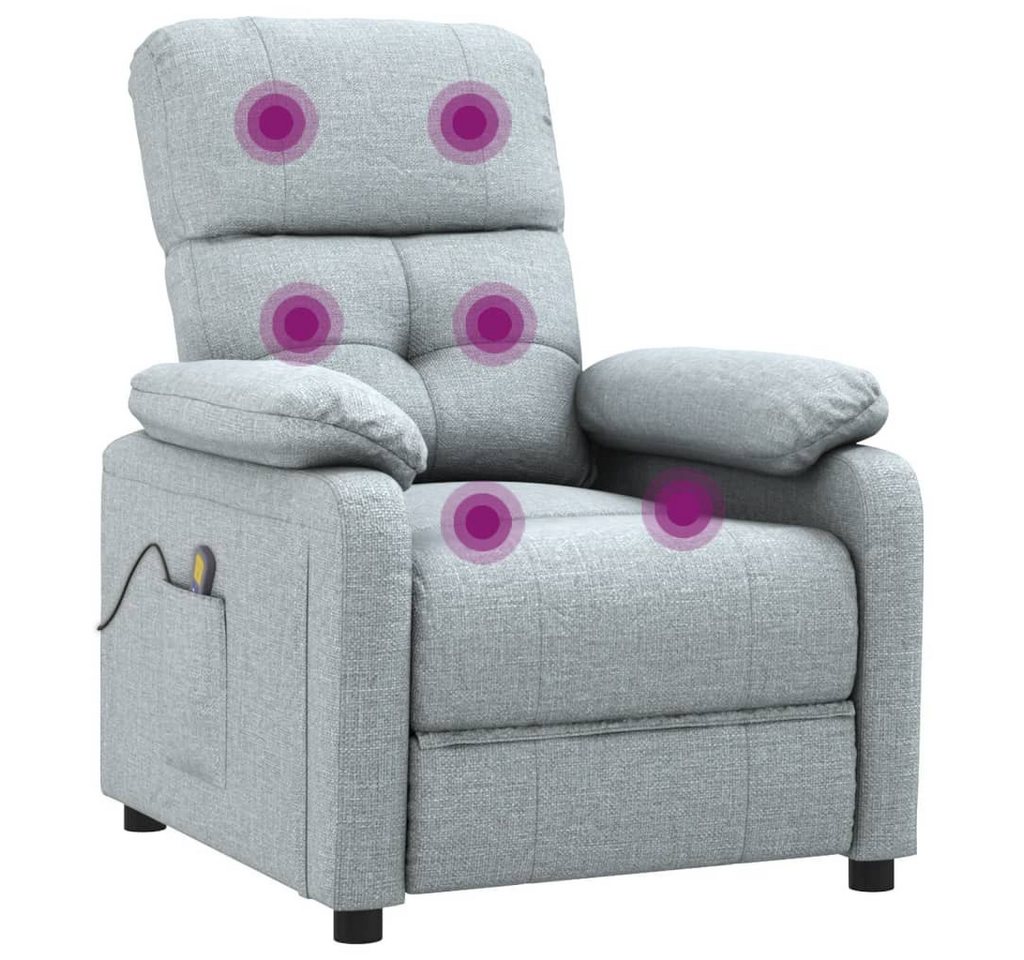 vidaXL Massagesessel Massagesessel Hellgrau Stoff vidaXL Massagesessel Massagesessel Hellgrau Stoff von vidaXL