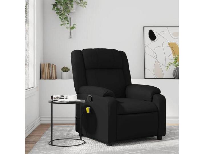 vidaXL Massagesessel Massagesessel Schwarz Kunstleder Fernsehsessel Relaxstuhl, schwarz von vidaXL