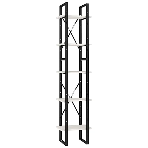 vidaXL Massivholz Kiefer Bücherregal 5 Fächer Standregal Aktenregal Regal Aufbewahrung Büroregal Wandregal Mehrzweckregal Weiß 40x30x175cm Metall vidaXL Massivholz Kiefer Bücherregal 5 Fächer Standregal Aktenregal Regal Aufbewahrung Büroregal Wandregal Mehrzweckregal Weiß 40x30x175cm Metall von vidaXL