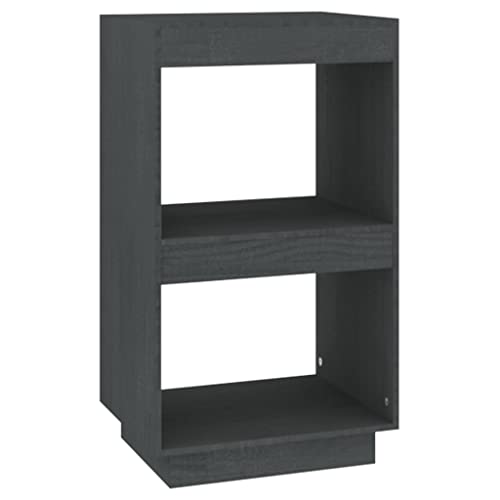 vidaXL Massivholz Kiefer Bücherregal Regal Raumteiler Standregal Aktenregal Wandregal Büroregal Raumtrenner Aufbewahrung Grau 40x35x71cm von vidaXL