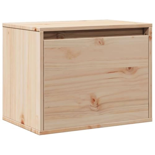 vidaXL Massivholz Kiefer Wandschrank Hängeschrank TV Schrank Fernsehschrank Lowboard Fernsehtisch Regal Aufbewahrung Badschrank 45x30x35cm von vidaXL
