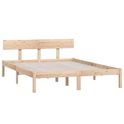 vidaXL Massivholzbett Bettgestell mit Lattenrost Bett Holzbett Bettrahmen Doppelbett Schlafzimmerbett Schlafzimmermöbel Kiefer 140x200cm vidaXL Massivholzbett Bettgestell mit Lattenrost Bett Holzbett Bettrahmen Doppelbett Schlafzimmerbett Schlafzimmermöbel Kiefer 140x200cm von vidaXL