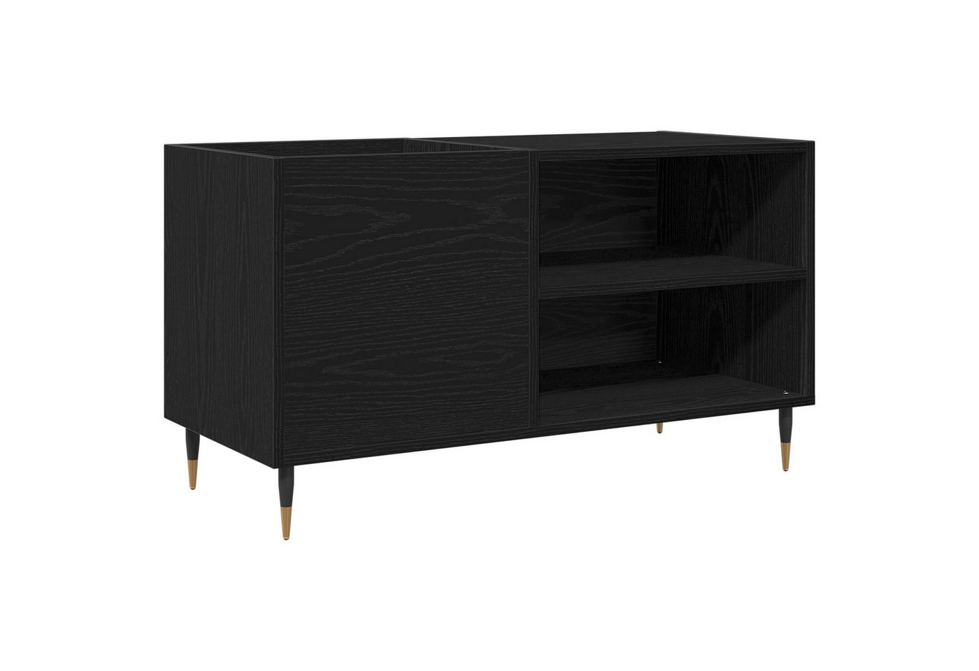 vidaXL Media-Regal Schallplattenschrank Schwarz Eiche 84,5x38x48 cm Holzwerkstoff, 1-tlg. vidaXL Media-Regal Schallplattenschrank Schwarz Eiche 84,5x38x48 cm Holzwerkstoff, 1-tlg. von vidaXL