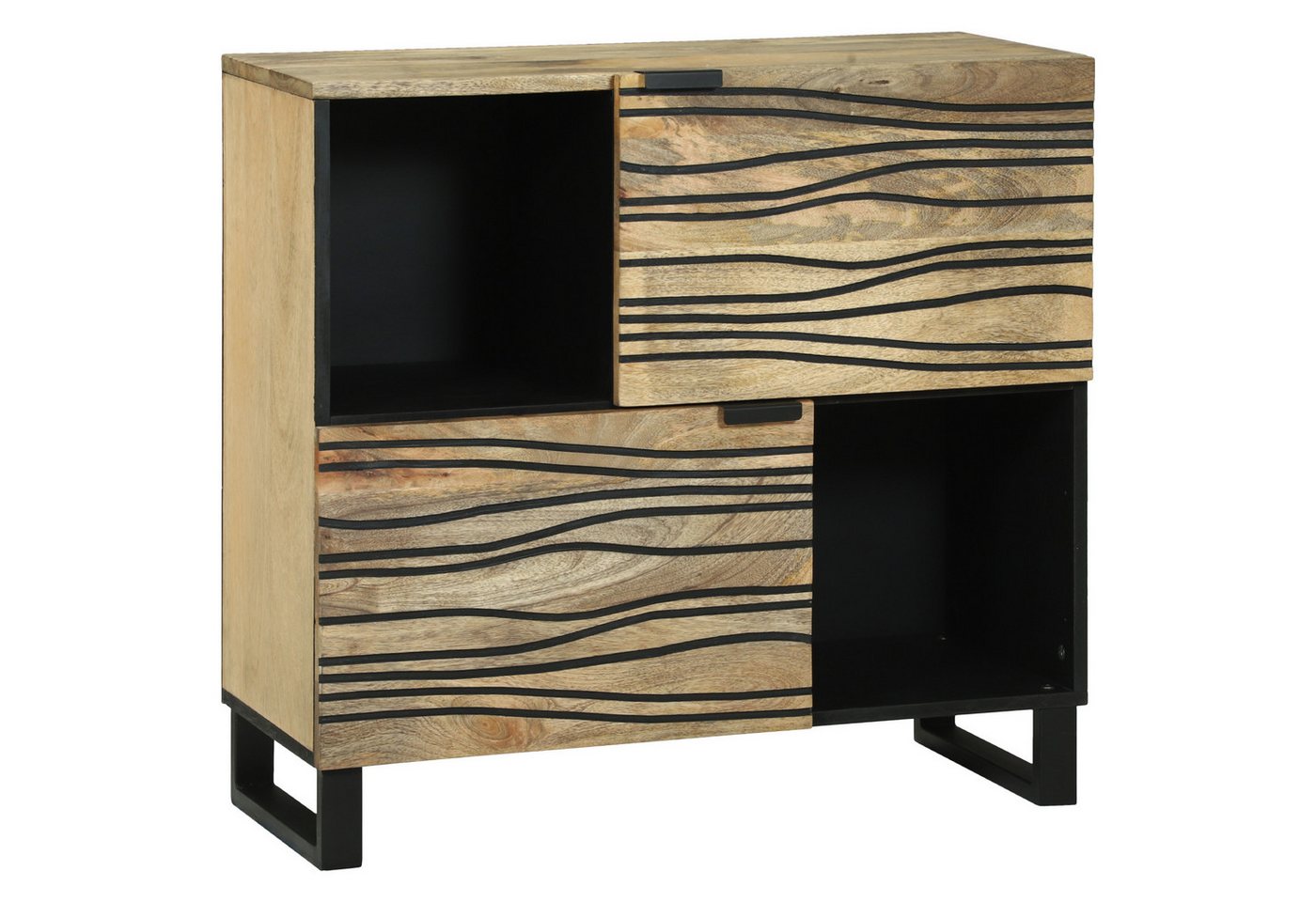 vidaXL Media-Regal Sideboard – 80x33,5x75 cm, aus solidem holz, 1-tlg. vidaXL Media-Regal Sideboard – 80x33,5x75 cm, aus solidem holz, 1-tlg. von vidaXL