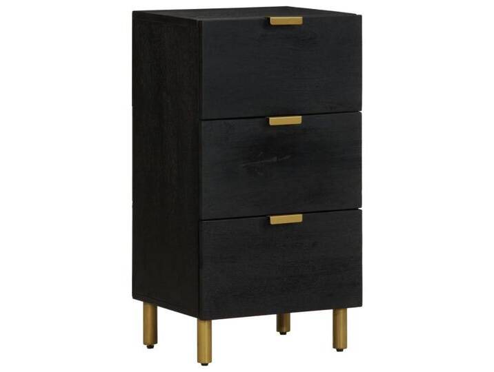vidaXL Media-Regal Sideboard Schwarz 40x33x75 cm Holzwerkstoff, schwarz von vidaXL