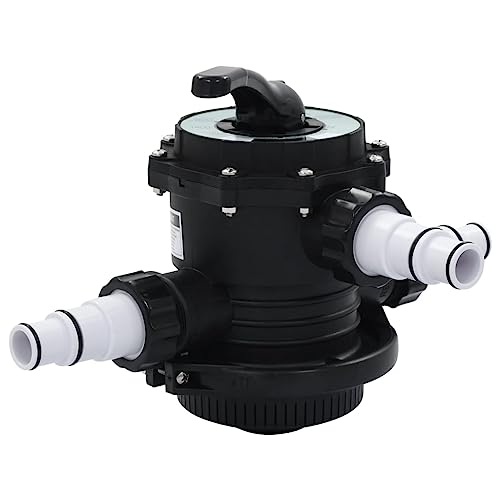 vidaXL Mehrwegeventil ABS 1,5" 6-Wege Top Mount Ventil Wegeventil Rückspülventil Poolfilter Sandfilter Sandfilteranlage Filteranlage Pool Schwimmbecken von vidaXL