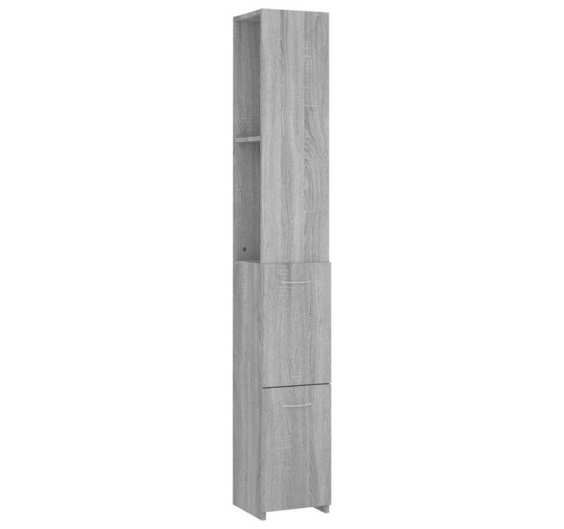 vidaXL Mehrzweckschrank Badezimmerschrank Hochschrank Regal Nischenschrank Grau Sonoma 25x25x1 von vidaXL