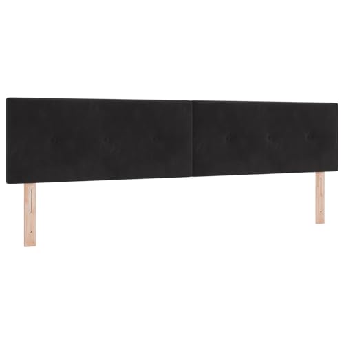 vidaXL Minimalistisches Verstellbares Schwarzes Holz-Kopfteil Für Erwachsene Betten | Langlebiges Wandmontier TES Design Perfekte Ergänzung zu Schlafzimmermöbeln Standardgröße 100 cm Breite Jedes von vidaXL