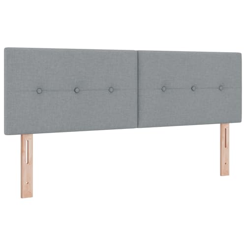 vidaXL Minimalistisches niedriges Kopfteil Hellgrau | Verstellbare Höhe | Wandmontage-Design | Glatte Matte Oberfläche von vidaXL