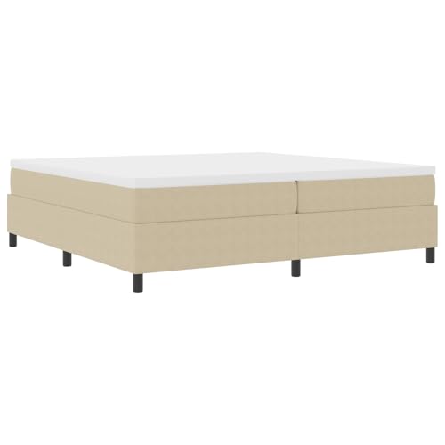 vidaXL Boxspringbett Hellgrün Grau 200x200 cm Cordstoff von vidaXL