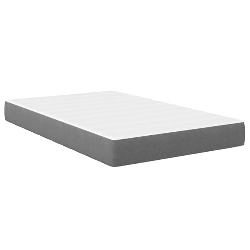 vidaXL Taschenfederkernmatratze Hellgrau Mittelhart 120x190x20cm Stoff von vidaXL
