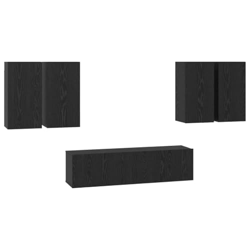 vidaXL Moderne Wandregale in Schwarz-Eiche, 60 cm rechteckig, aus Spanplatten mit mattem Finish. Das Design spart Platz Wohnzimme vidaXL Moderne Wandregale in Schwarz-Eiche, 60 cm rechteckig, aus Spanplatten mit mattem Finish. Das Design spart Platz Wohnzimme von vidaXL