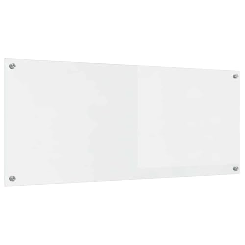 vidaXL Küchenrückwand aus klarem Glas 120 x 50 cm – hitzebeständiges, dekoratives Wandpaneel für Esszimmer. Rechteckig, modern, aus gehärtetem Glas. Zeitgenössisch und minimalistisch für dein Zuhause. von vidaXL