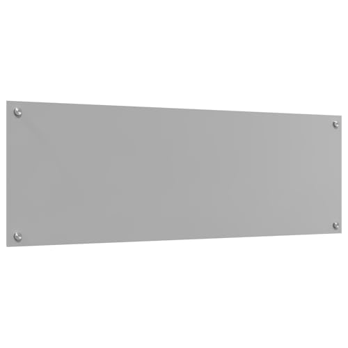 vidaXL Küchenrückwand hellgrau 120 x 40 cm aus hochwertigem, hitzebeständigem, glänzendem Sicherheitsglas. Rechteckig, modern und minimalistisch – perfekt für Dein Zuhause. von vidaXL