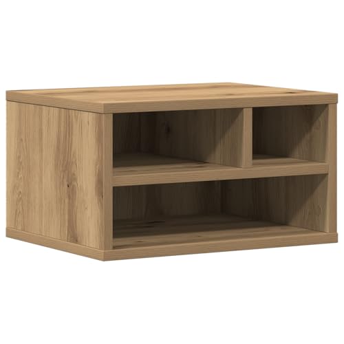 vidaXL Moderner Druckerständer aus Artisan-Eiche | Mittelgroßer Holzwerkstoff | Platzsparendes Design | Glatter Lackabschluss | Ideal für Büro und Studium | Kompakte Lösungstisch | Kleine Möbel von vidaXL