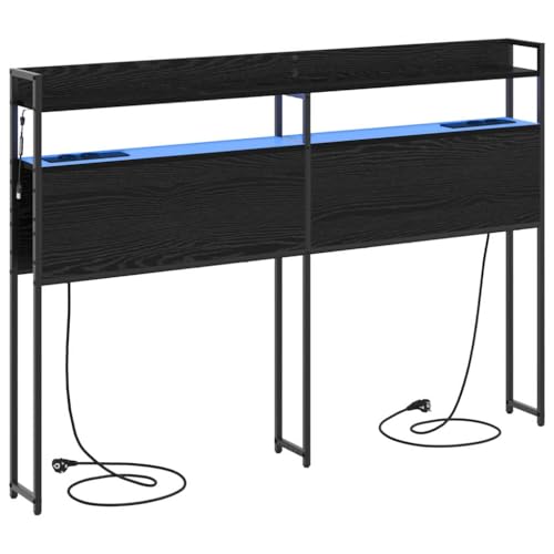 vidaXL Moderner Kopfteil für Schlafzimmermöbel – zeitgemäßes Bett, stylisches Accessoire mit Stauraum, passender Rahmen, Innovative Funktionen, Nachttisch-Organizer und Innenbeleuchtung. von vidaXL