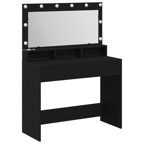 vidaXL Schminktisch mit LED-Leuchten Schwarz Eiche 100x41x135 cm vidaXL Schminktisch mit LED-Leuchten Schwarz Eiche 100x41x135 cm von vidaXL