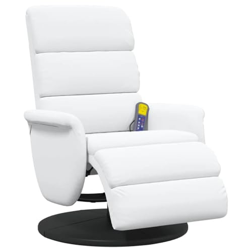 vidaXL Moderner Massage Relaxsessel in Weiß aus Kunstleder mit Schaumstofffüllung. Ergonomisches Design, Maße: 71 x 98 x 106 cm, 360° drehbar, mehrfach verstellbare Rückenlehne vidaXL Moderner Massage Relaxsessel in Weiß aus Kunstleder mit Schaumstofffüllung. Ergonomisches Design, Maße: 71 x 98 x 106 cm, 360° drehbar, mehrfach verstellbare Rückenlehne von vidaXL