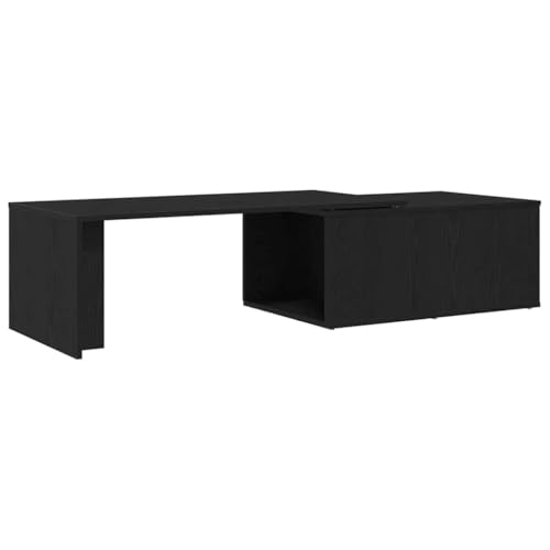 vidaXL Schwarzer Eichenkaffetisch 150 x 50 x 35 cm - Robustes Holz, modernes Design, geräumig, leicht zu reinigen, perfekt für Wohnzimmer oder Lounge. vidaXL Schwarzer Eichenkaffetisch 150 x 50 x 35 cm - Robustes Holz, modernes Design, geräumig, leicht zu reinigen, perfekt für Wohnzimmer oder Lounge. von vidaXL