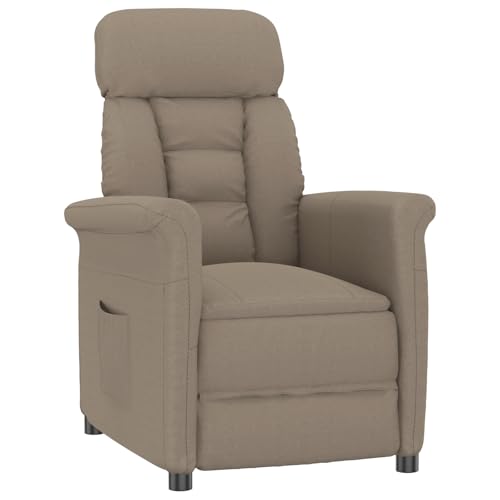 vidaXL Moderner Taupe Relaxsessel mit Verstellbarer Rückenlehne Gepolsterte Armlehnen Bequeme Sitzgelegenheit für Wohnzimmer Schlafzimmer Zuhause Innenbereich Multi-Position Armlehne Langlebige Möbel vidaXL Moderner Taupe Relaxsessel mit Verstellbarer Rückenlehne Gepolsterte Armlehnen Bequeme Sitzgelegenheit für Wohnzimmer Schlafzimmer Zuhause Innenbereich Multi-Position Armlehne Langlebige Möbel von vidaXL