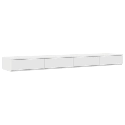 vidaXL Bettschubladen Weiß 200x36,5x16,5 cm Holzwerkstoff von vidaXL