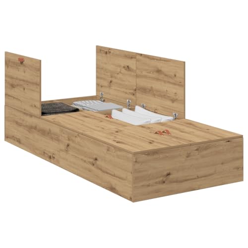 vidaXL Modernes Artisan Eiche Stauraumbettgestell Umwandelbares Design Beinhaltet 6 Schubladen Ideal für Schlafzimmer oder Gästezimmer Stilvolle und funktionale Lösung Betten Einzel Holz vidaXL Modernes Artisan Eiche Stauraumbettgestell Umwandelbares Design Beinhaltet 6 Schubladen Ideal für Schlafzimmer oder Gästezimmer Stilvolle und funktionale Lösung Betten Einzel Holz von vidaXL