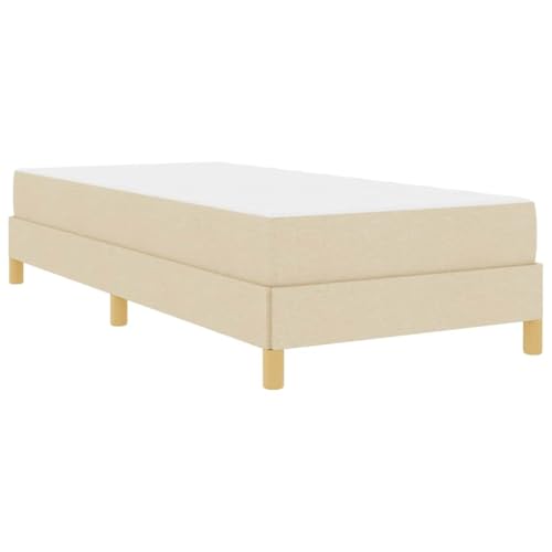 vidaXL Bettgestell für das Schlafzimmer – Moderne Schlaflösung in rechteckigem Design, mit Stoffüberzug und Taschenfederkernmatratze für Komfort zu Hause von vidaXL