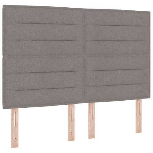 vidaXL Modernes Boxspringbett mit Matratze & LED-Beleuchtung 160x200 cm Hellgrau Stoff Schlafzimmermöbel Reißverschlussbezug Schutzauflage Topper Schaum von vidaXL