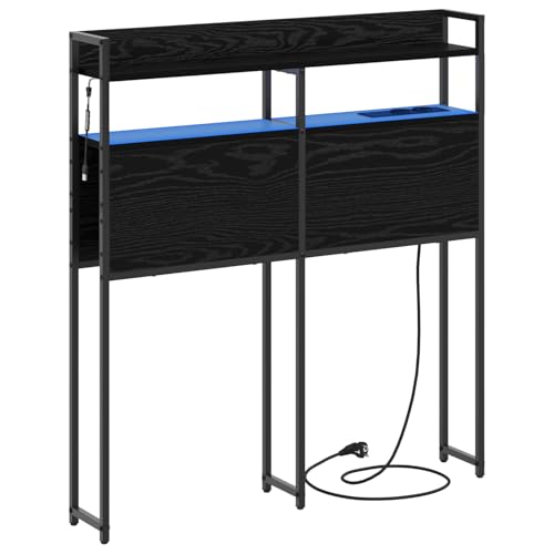vidaXL Modernes Kopfteil für Dein Schlafzimmer. Stylisches Möbelstück mit Stauraum und innovativen Funktionen wie einem Nachttisch-Organizer und integrierter Beleuchtung. von vidaXL
