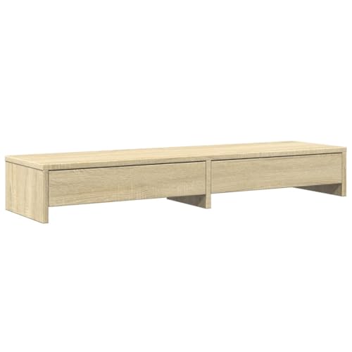 vidaXL Monitorständer, Monitorerhöhung mit Schubladen, Bildschirmständer für Arbeitsbereich, Schreibtischaufsatz, Sonoma-Eiche Holzwerkstoff vidaXL Monitorständer, Monitorerhöhung mit Schubladen, Bildschirmständer für Arbeitsbereich, Schreibtischaufsatz, Sonoma-Eiche Holzwerkstoff von vidaXL