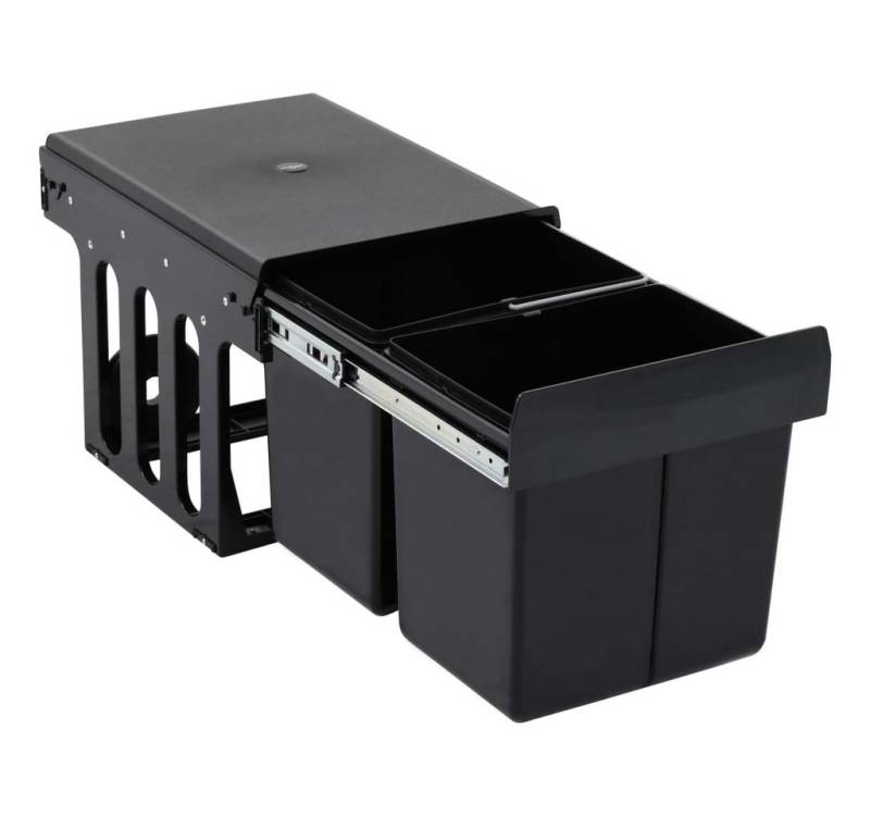 vidaXL Mülleimer Mülleimer Abfalleimer System für Küchenschrank Ausziehbar Soft-Close 3 von vidaXL
