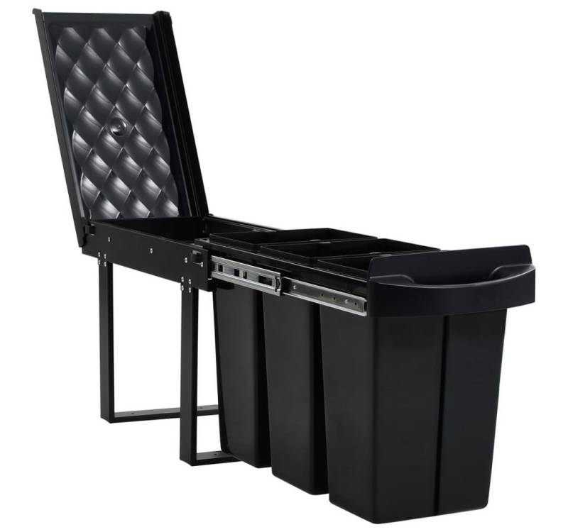 vidaXL Mülleimer Mülleimer Abfalleimer System für Küchenschrank Ausziehbar Soft-Close 3 von vidaXL