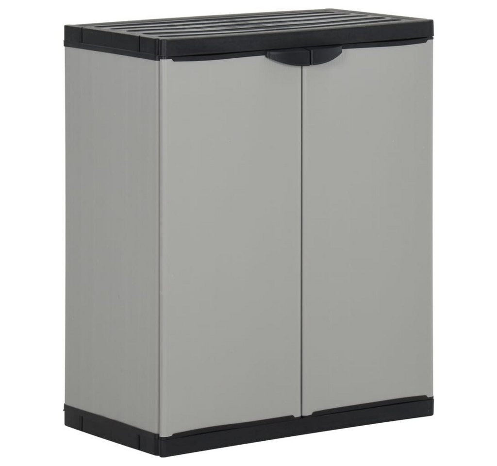 vidaXL Mülleimer Mülltonnenbox Grau und Schwarz 68x40x85 cm PP von vidaXL