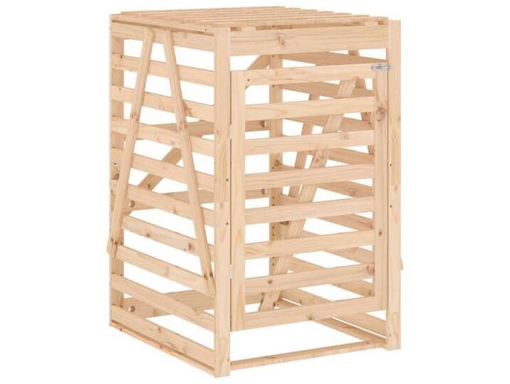 vidaXL Mülltonnenbox Mülltonnenbox 84x90x128,5 cm Massivholz Kiefer Abfallbehälter Verkleid, braun von vidaXL