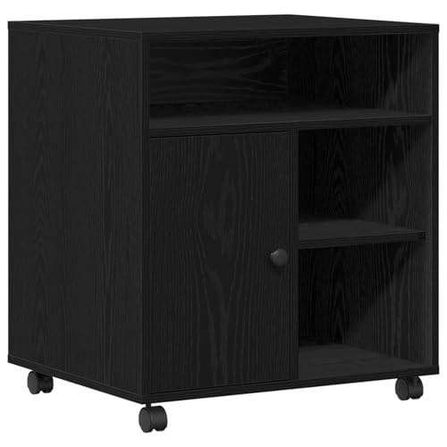 vidaXL Multifunktionaler Druckerständer Schwarz Eiche | Mobiler Bürostauraum mit DREI Fächern aus Holzwerkstoff | Glatte Oberfläche | Zeitgemäßes Design | Ideal für Büro- oder Studienzaubehör vidaXL Multifunktionaler Druckerständer Schwarz Eiche | Mobiler Bürostauraum mit DREI Fächern aus Holzwerkstoff | Glatte Oberfläche | Zeitgemäßes Design | Ideal für Büro- oder Studienzaubehör von vidaXL